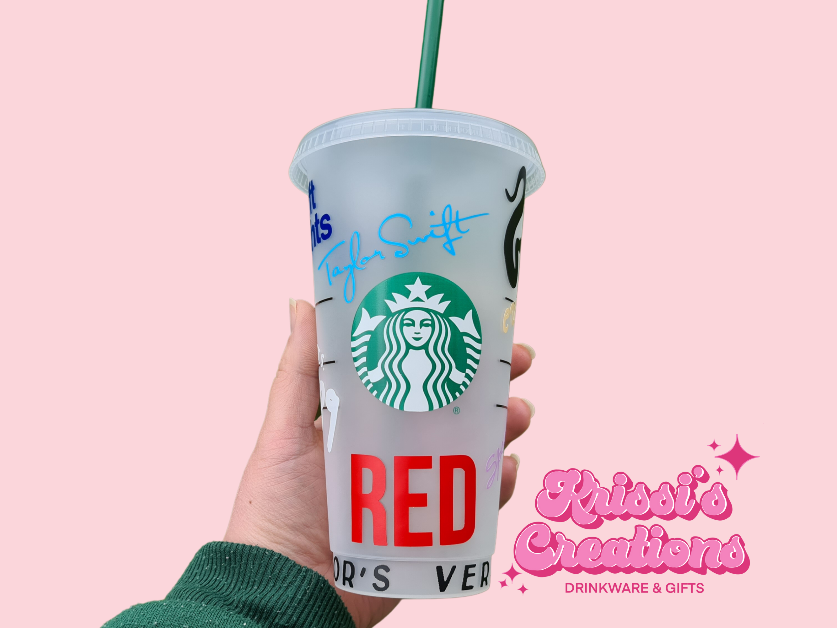 Swiftie, Taylor Swift Inspired 24oz Cold Cup,BPA Free,Tumbler,Drinks Cup,  Summer, Starbucks Style Cup, Custom Cold Cup