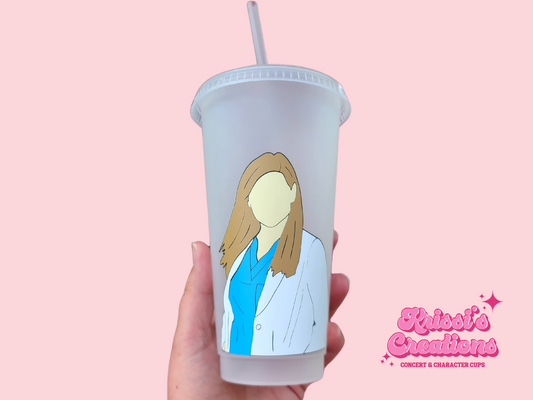 Arizona Robbins Gift Cup 24oz Cold Cup / Starbucks Custom Tumbler Cup / Personalised Grey's Anatomy Gift, Reusable Cup Straw and Lid