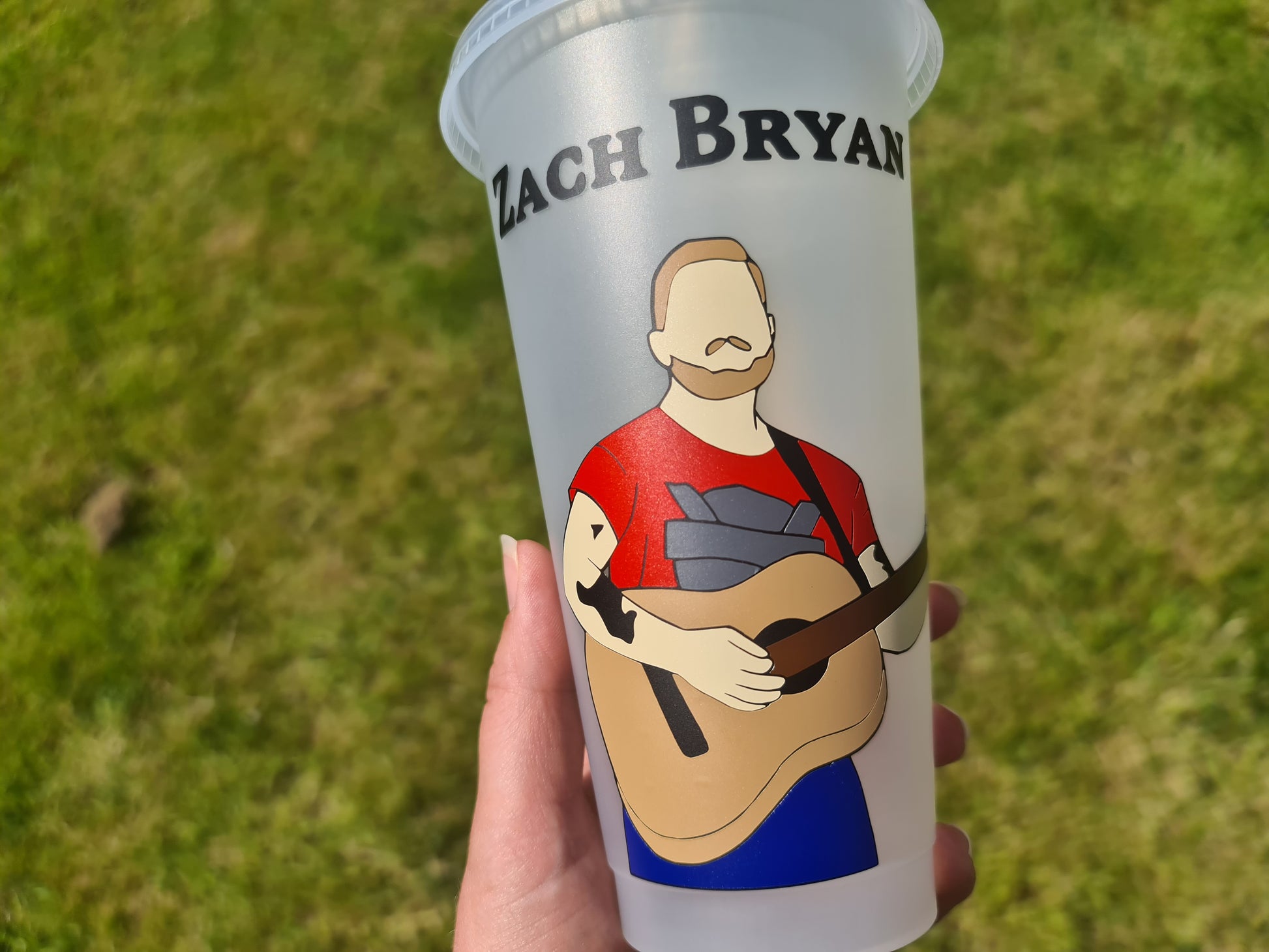 Zach Bryan Something in the orange Cup 24oz Cold Cup / Starbucks Custom Tumbler Cup / Personalised Country Music Tickets Concert Gift, Reusable Cup Straw and Lid