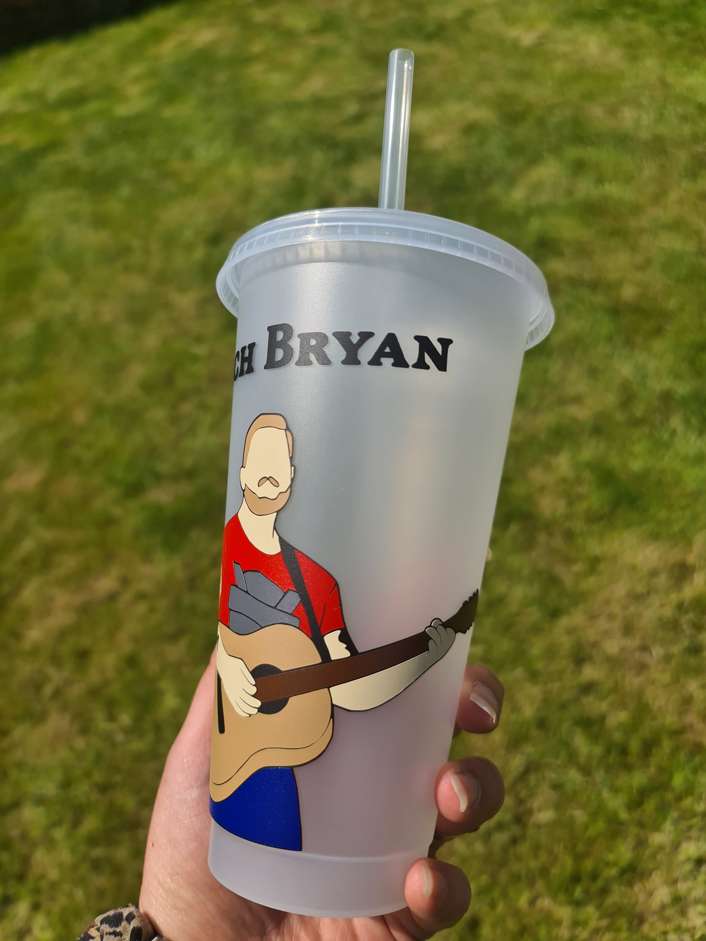 Zach Bryan Something in the orange Cup 24oz Cold Cup / Starbucks Custom Tumbler Cup / Personalised Country Music Tickets Concert Gift, Reusable Cup Straw and Lid