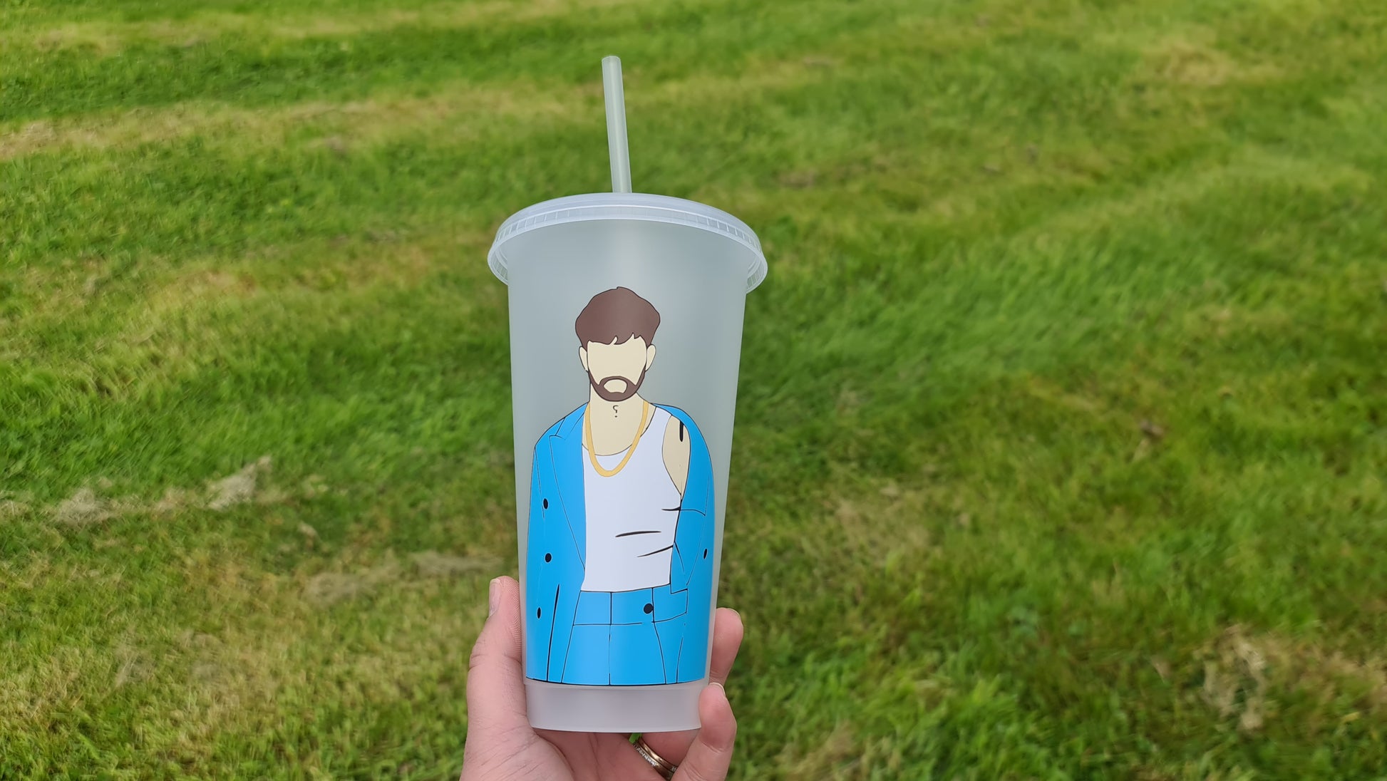 Tom Greenan Fan Cup 24oz Cold Cup / Starbucks Custom Tumbler Cup / Personalised Music Tickets Concert Gift, Reusable Cup Straw and Lid