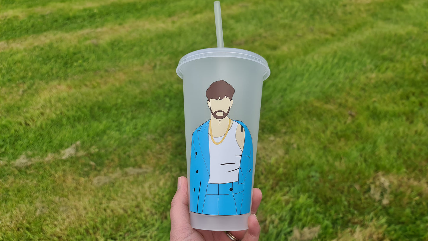 Tom Greenan Fan Cup 24oz Cold Cup / Starbucks Custom Tumbler Cup / Personalised Music Tickets Concert Gift, Reusable Cup Straw and Lid