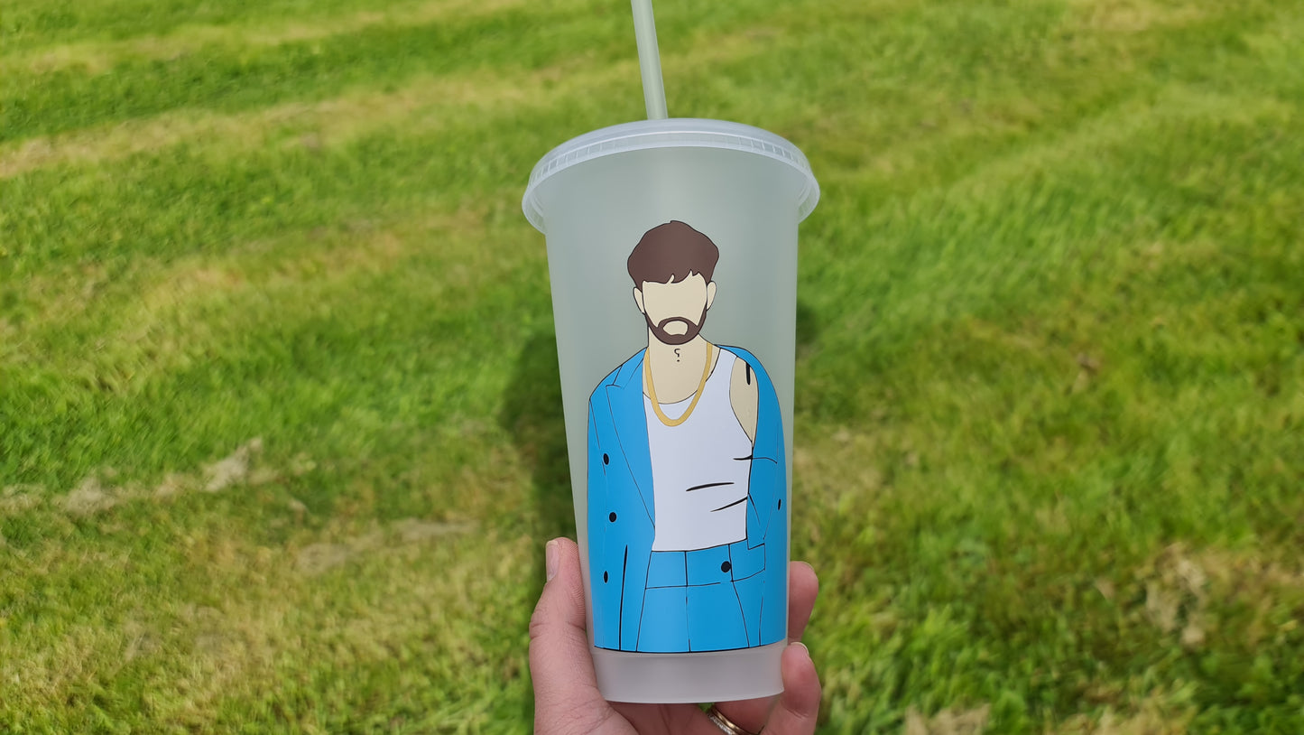 Tom Greenan Fan Cup 24oz Cold Cup / Starbucks Custom Tumbler Cup / Personalised Music Tickets Concert Gift, Reusable Cup Straw and Lid