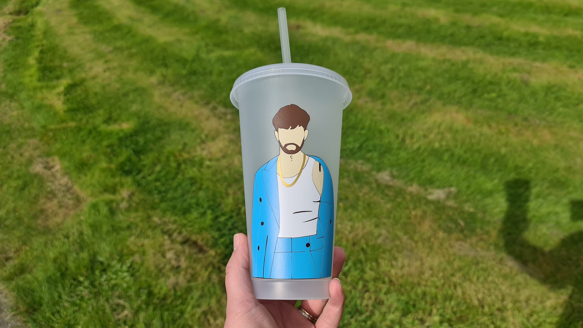 Tom Greenan Fan Cup 24oz Cold Cup / Starbucks Custom Tumbler Cup / Personalised Music Tickets Concert Gift, Reusable Cup Straw and Lid