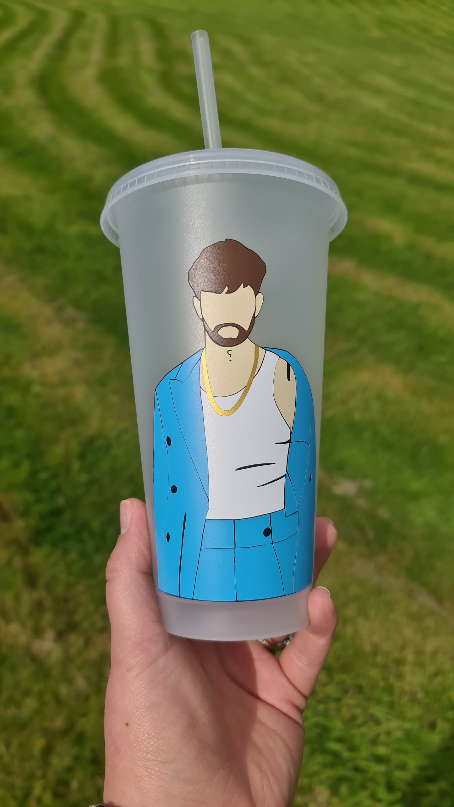 Tom Greenan Fan Cup 24oz Cold Cup / Starbucks Custom Tumbler Cup / Personalised Music Tickets Concert Gift, Reusable Cup Straw and Lid