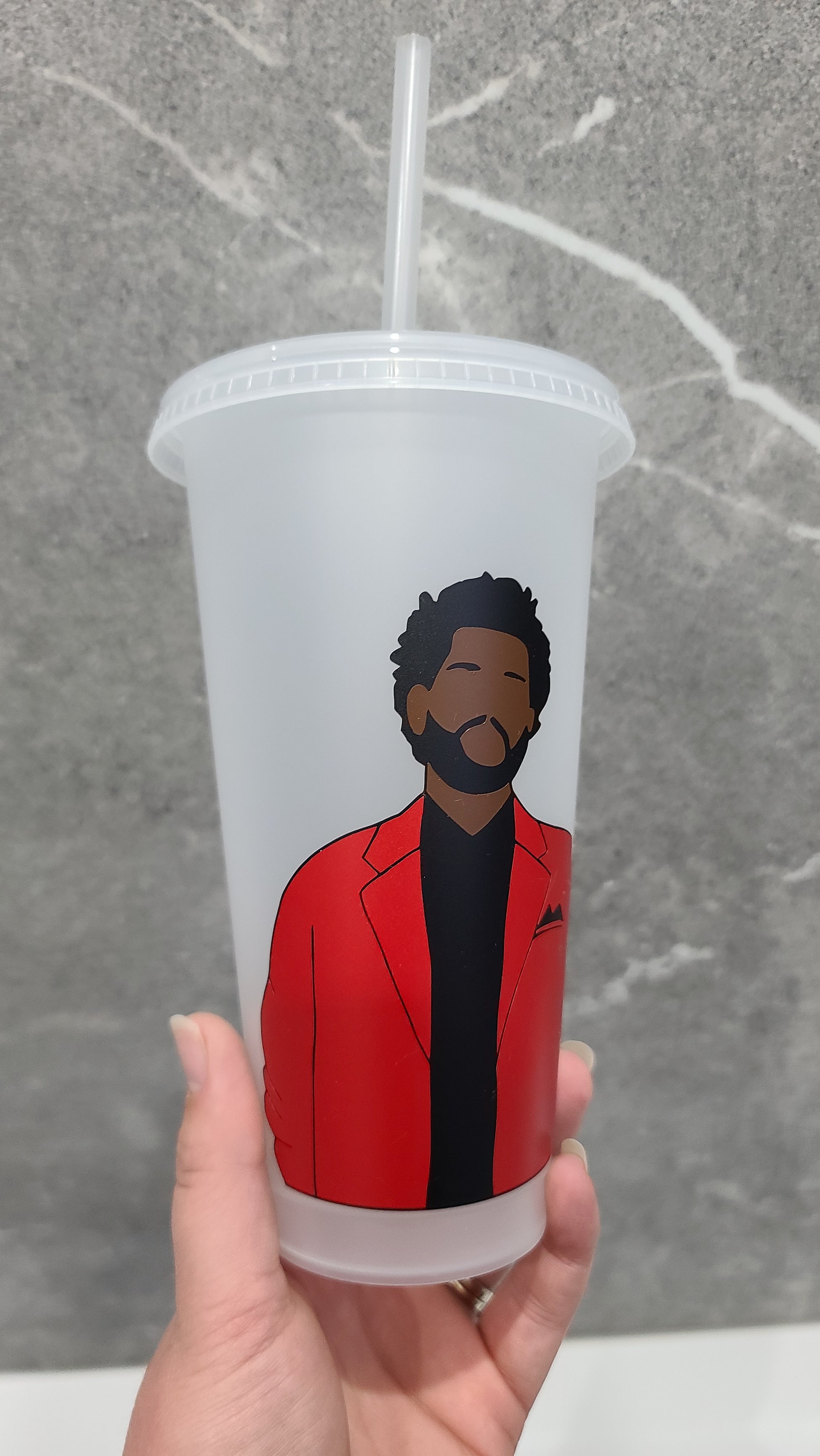 The Weekend 700ml Frosted Cold Cup Fan Merch Gift / Plastic Reusable Tumbler With Lid and straw / Krissi's Creations