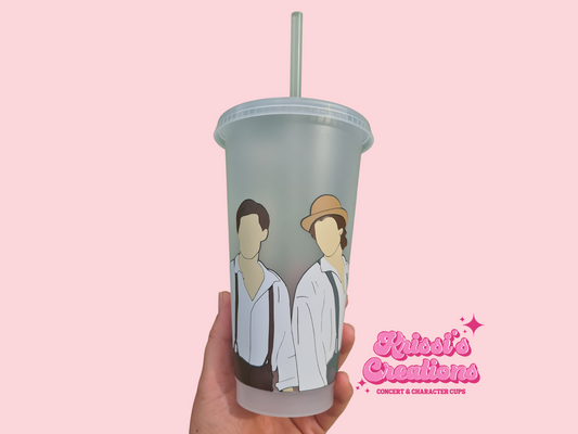 Salvatore Brothers 24oz Cold Cup / Starbucks Custom Tumbler Cup / Personalised Vampire Diaries Merch / Reusable Quotes Cup Straw and Lid