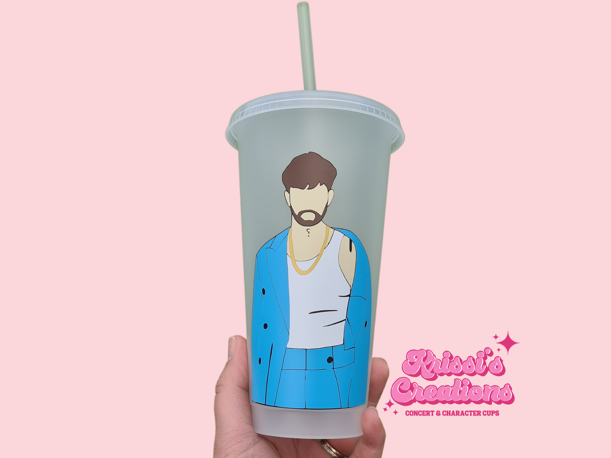 Tom Greenan Fan Cup 24oz Cold Cup / Starbucks Custom Tumbler Cup / Personalised Music Tickets Concert Gift, Reusable Cup Straw and Lid