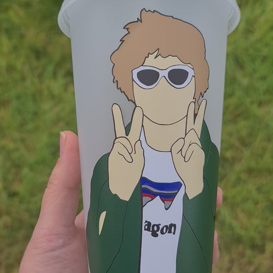 Lewis Capaldi 24oz Cold Cup / Starbucks Style Custom Tumbler Cup / Personalised Music Concert Tickets / Reusable Quotes Cup Straw and Lid