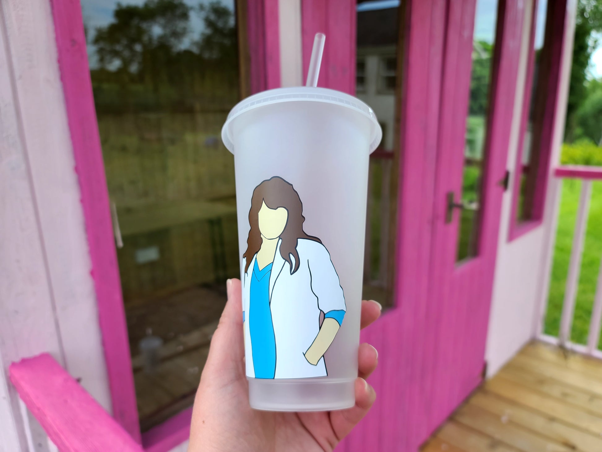 Callie Torres Gift Cup 24oz Cold Cup / Starbucks Custom Tumbler Cup / Personalised Grey's Anatomy Gift, Reusable Cup Straw and Lid