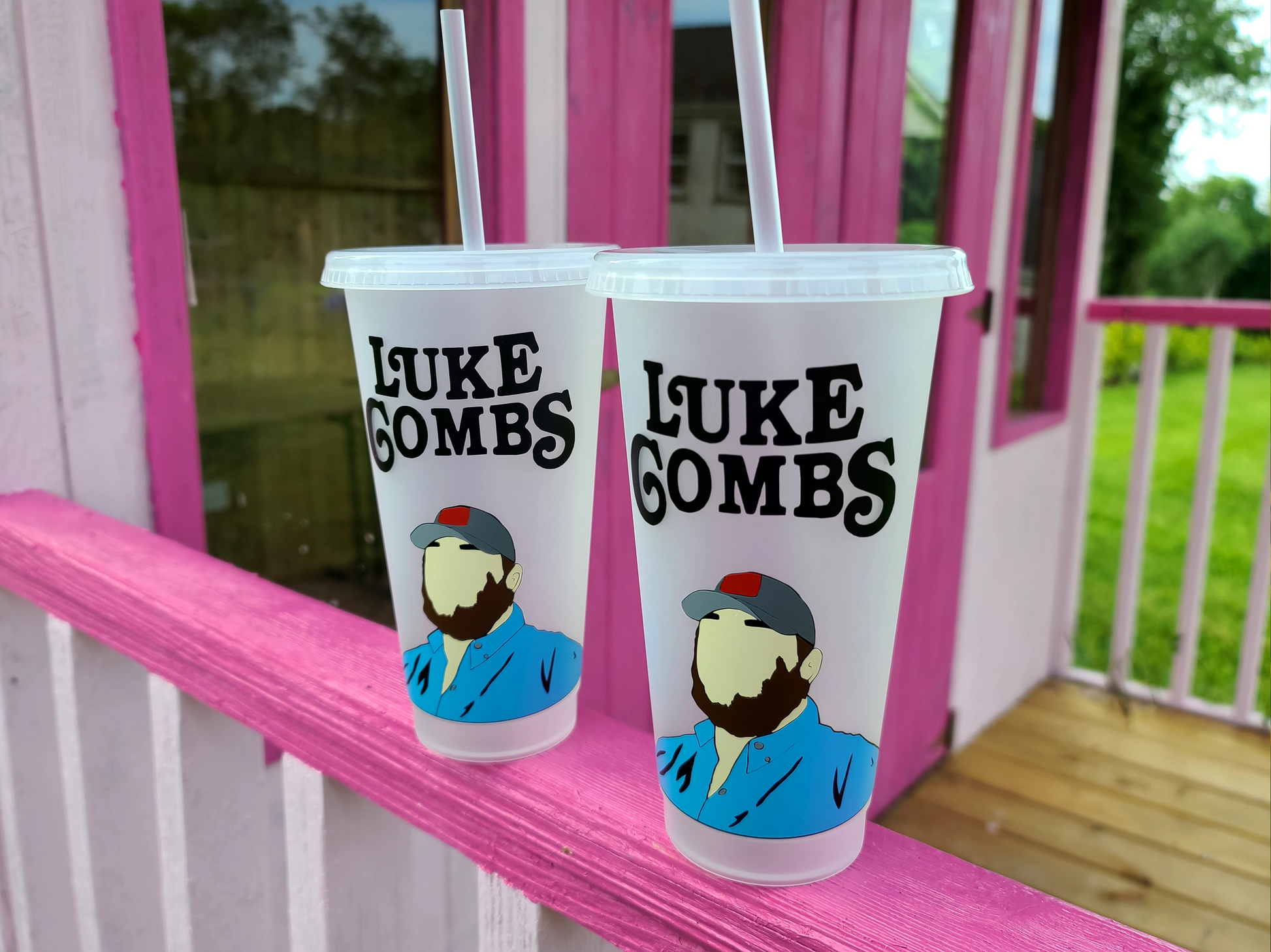 Luke Combs 24oz Cold Cup / Starbucks Custom Tumbler Cup / Personalised Country Music Concert Tickets / Reusable Quotes Cup Straw and Lid