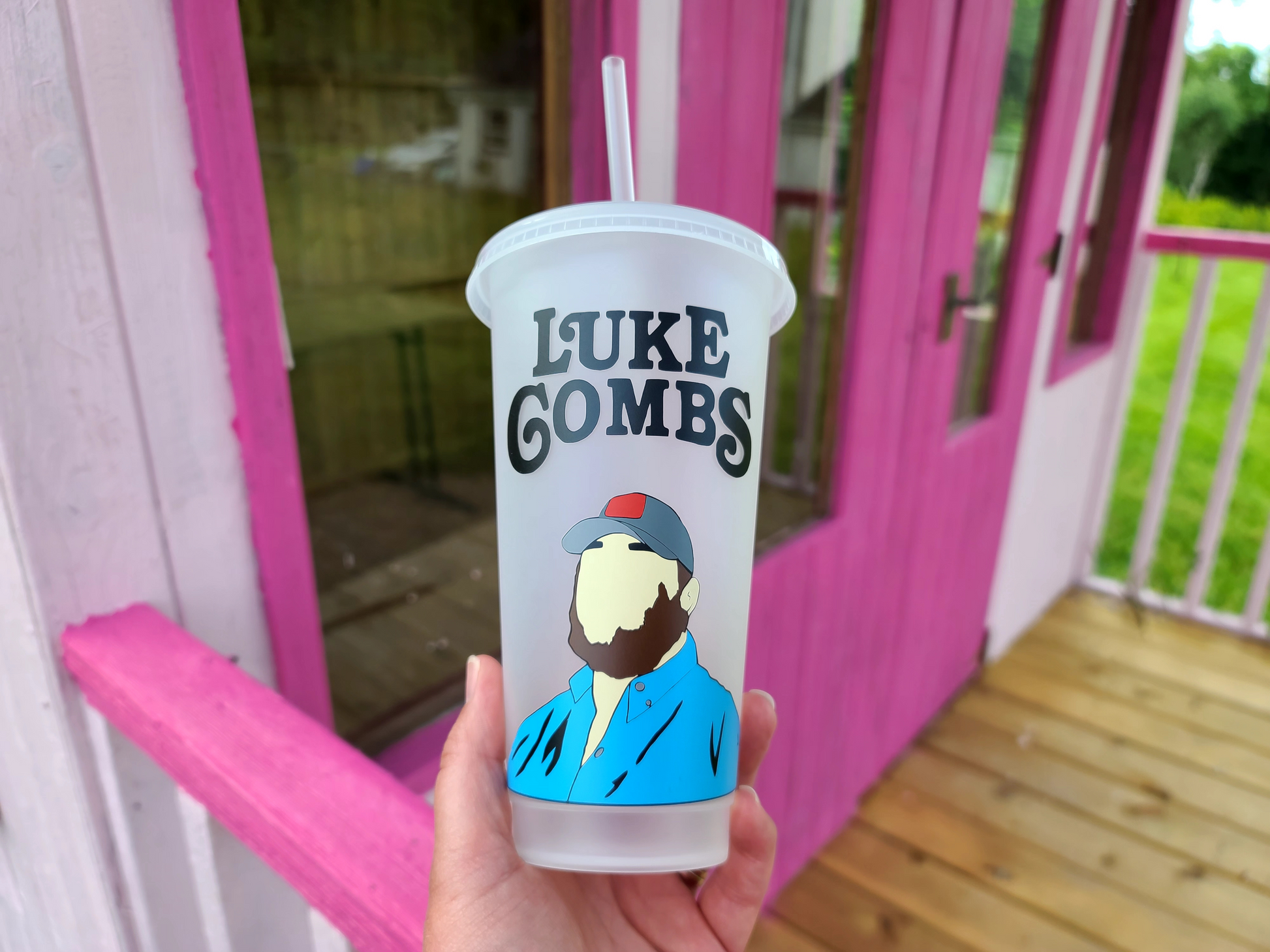 Luke Combs 24oz Cold Cup / Starbucks Custom Tumbler Cup / Personalised Country Music Concert Tickets / Reusable Quotes Cup Straw and Lid