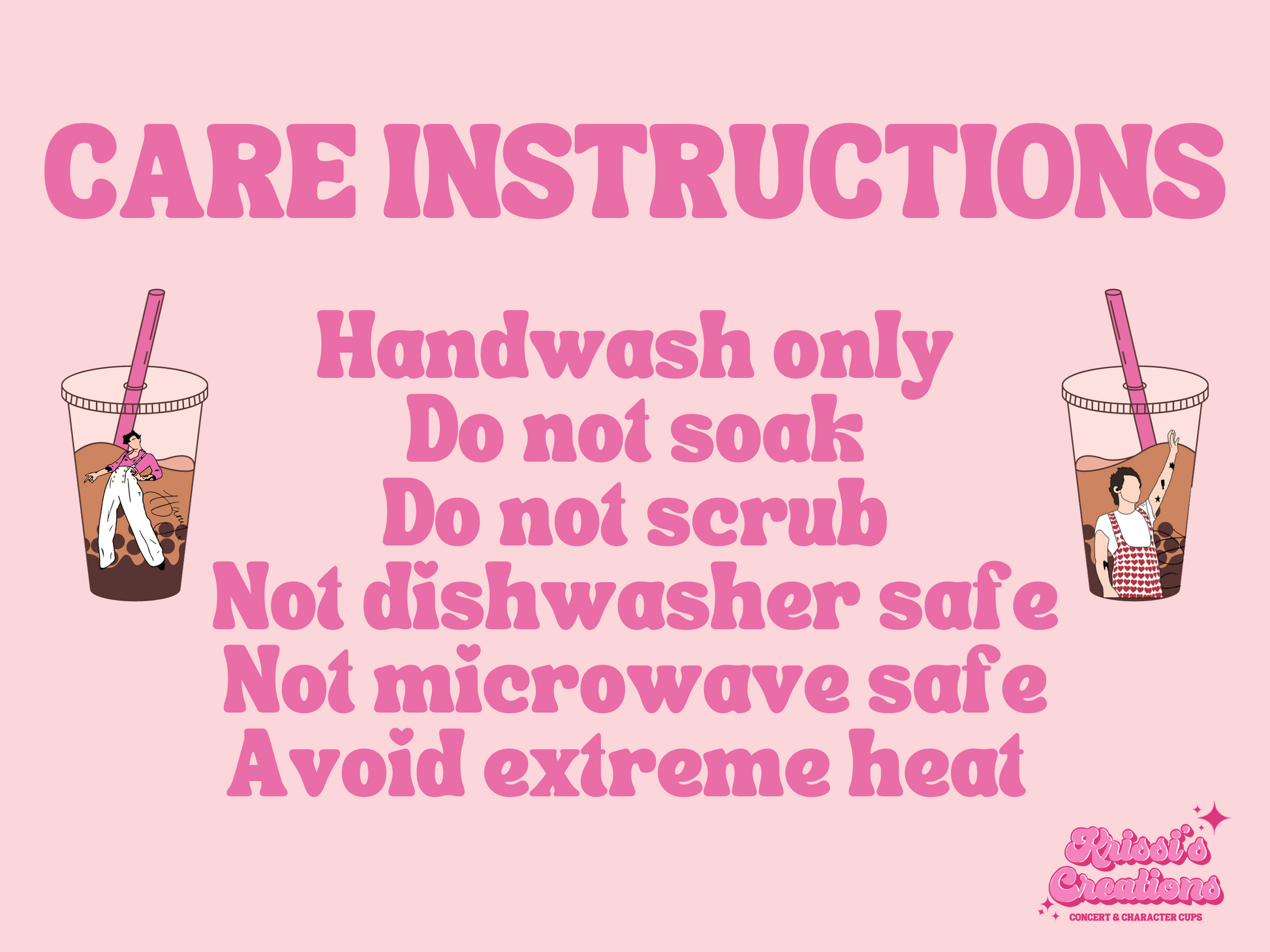 Cold Cup Care instructions / Krissi's Creations 