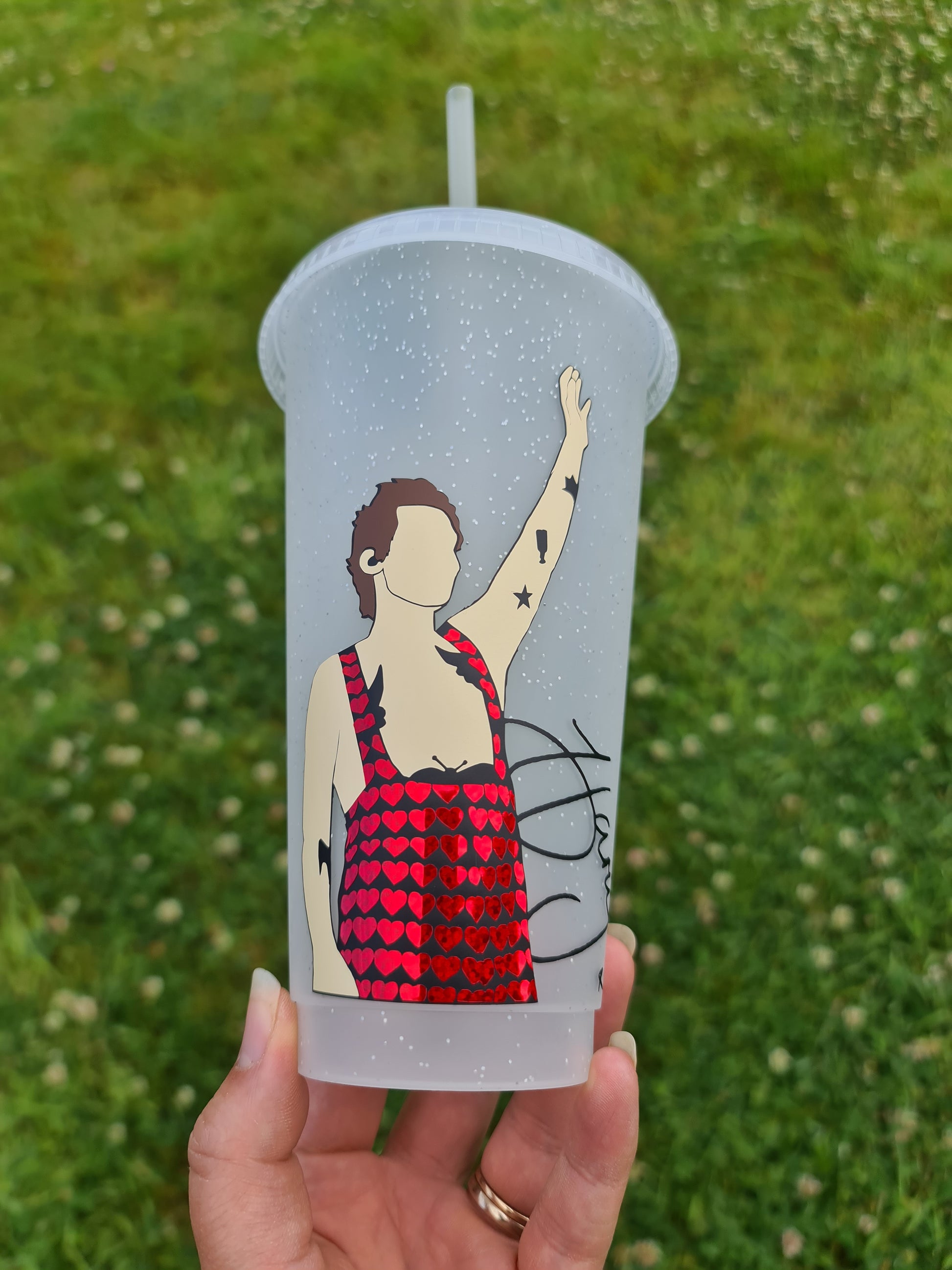 Harry Styles Wembley Night 1 2 3 4 24oz Cold Cup / Starbucks Custom Tumbler Cup / Personalised Music Concert Tickets / Reusable Cup Straw and Lid