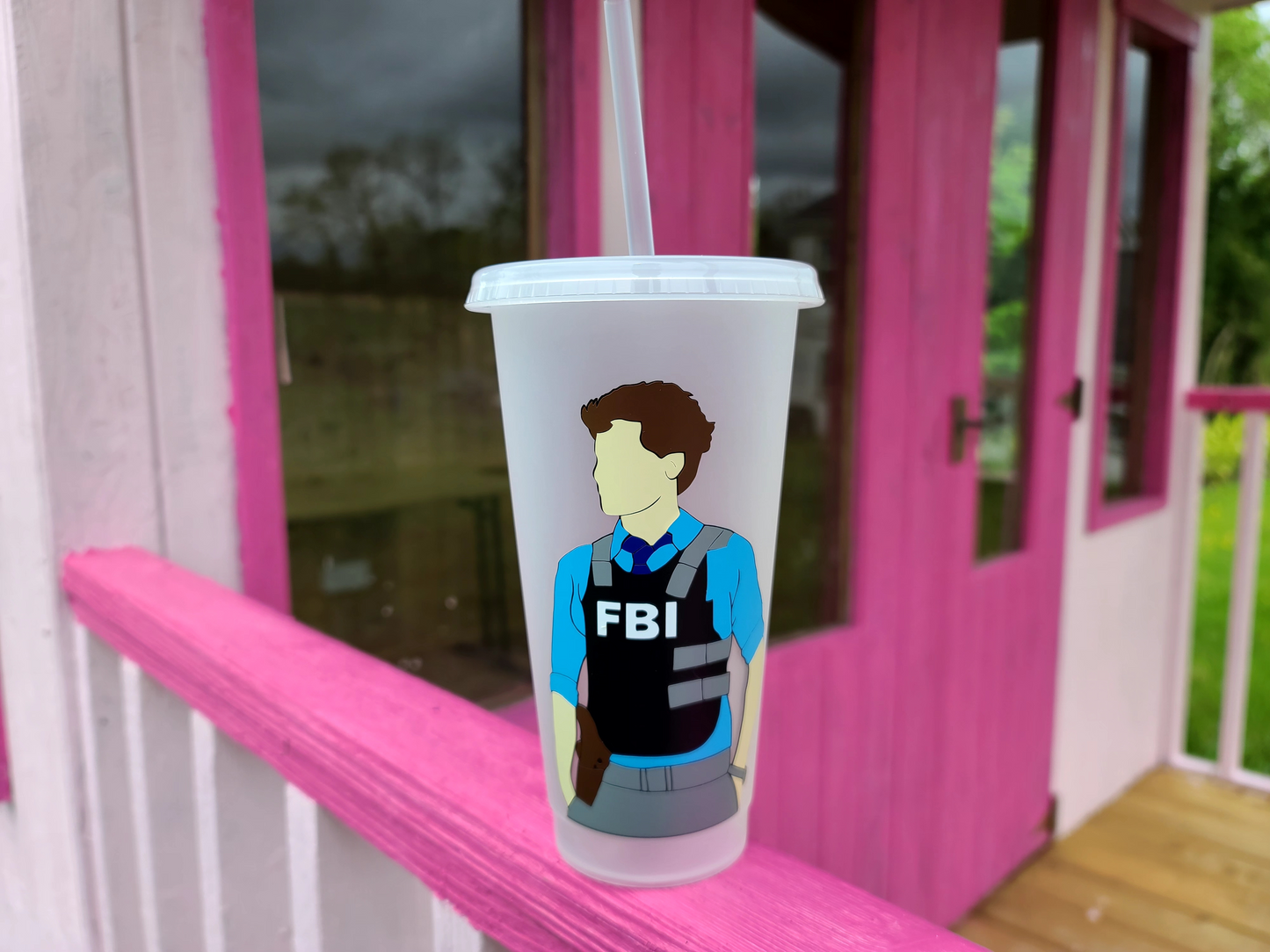 Spencer Reid 24oz Cold Cup / Starbucks Custom Tumbler Cup / Personalised Criminal Minds Merch / Reusable Quotes Cup Straw and Lid