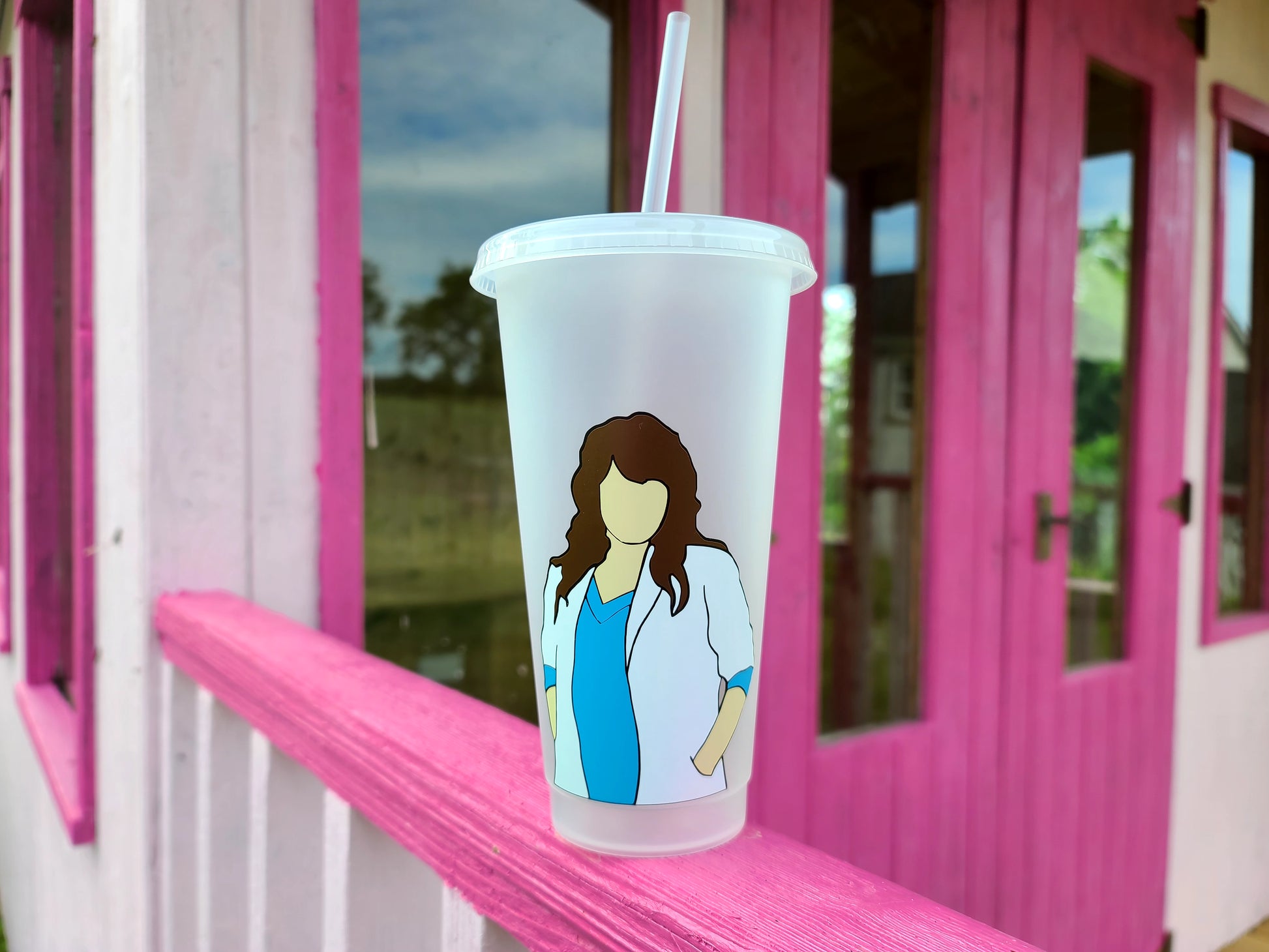 Callie Torres Gift Cup 24oz Cold Cup / Starbucks Custom Tumbler Cup / Personalised Grey's Anatomy Gift, Reusable Cup Straw and Lid