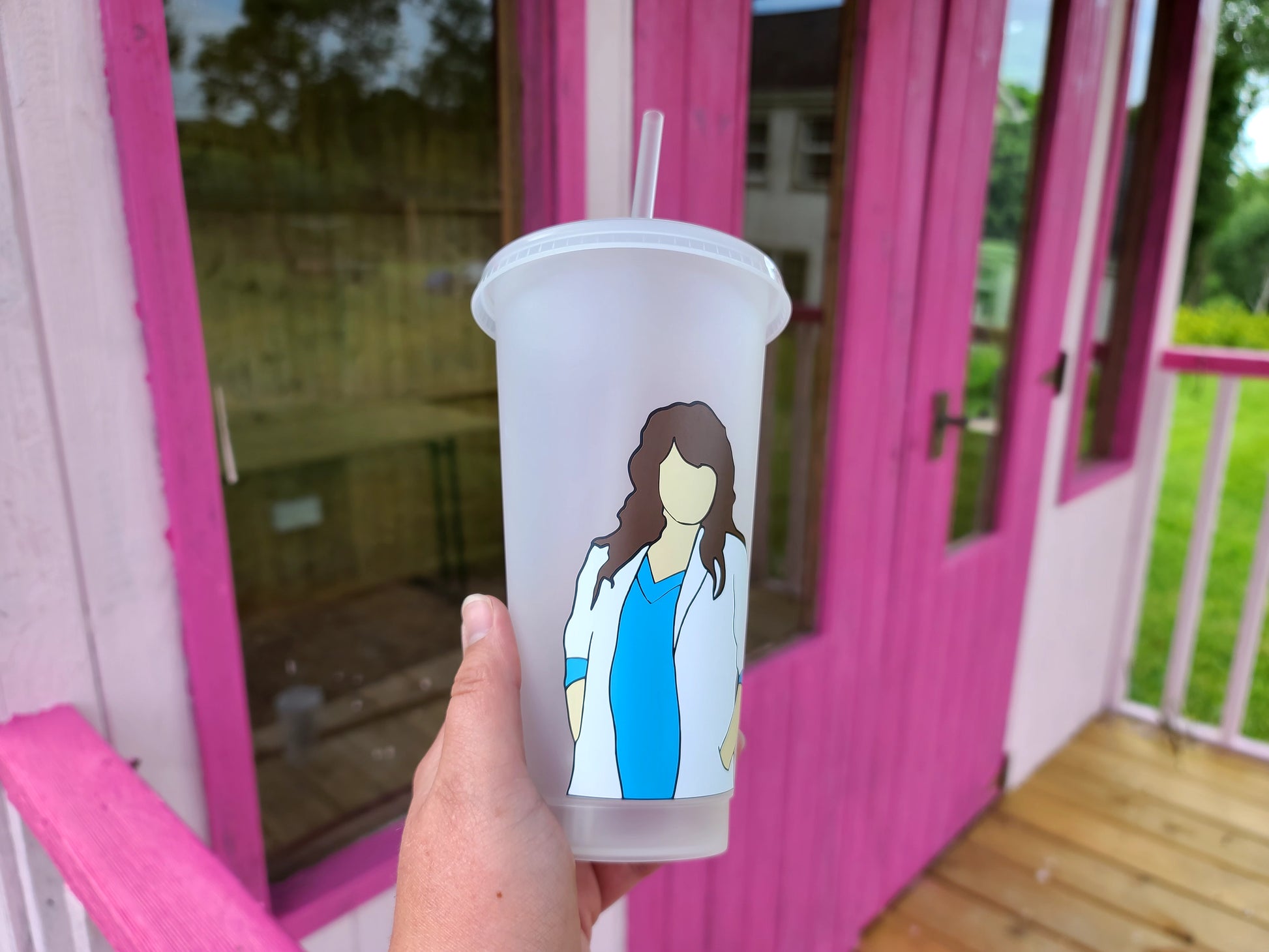 Callie Torres Gift Cup 24oz Cold Cup / Starbucks Custom Tumbler Cup / Personalised Grey's Anatomy Gift, Reusable Cup Straw and Lid