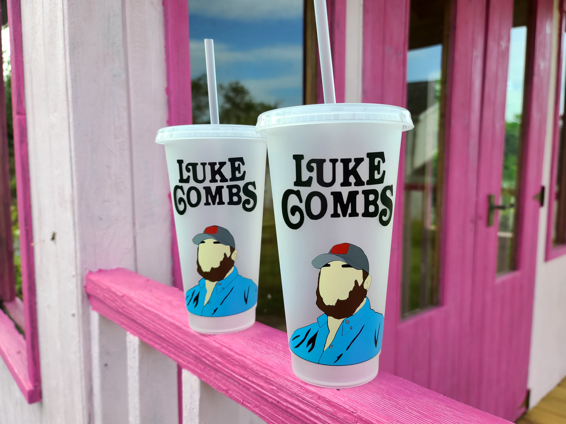 Luke Combs 24oz Cold Cup / Starbucks Custom Tumbler Cup / Personalised Country Music Concert Tickets / Reusable Quotes Cup Straw and Lid