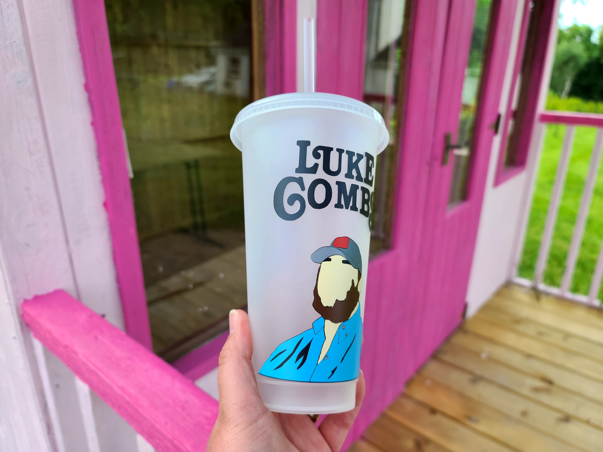 Luke Combs 24oz Cold Cup / Starbucks Custom Tumbler Cup / Personalised Country Music Concert Tickets / Reusable Quotes Cup Straw and Lid