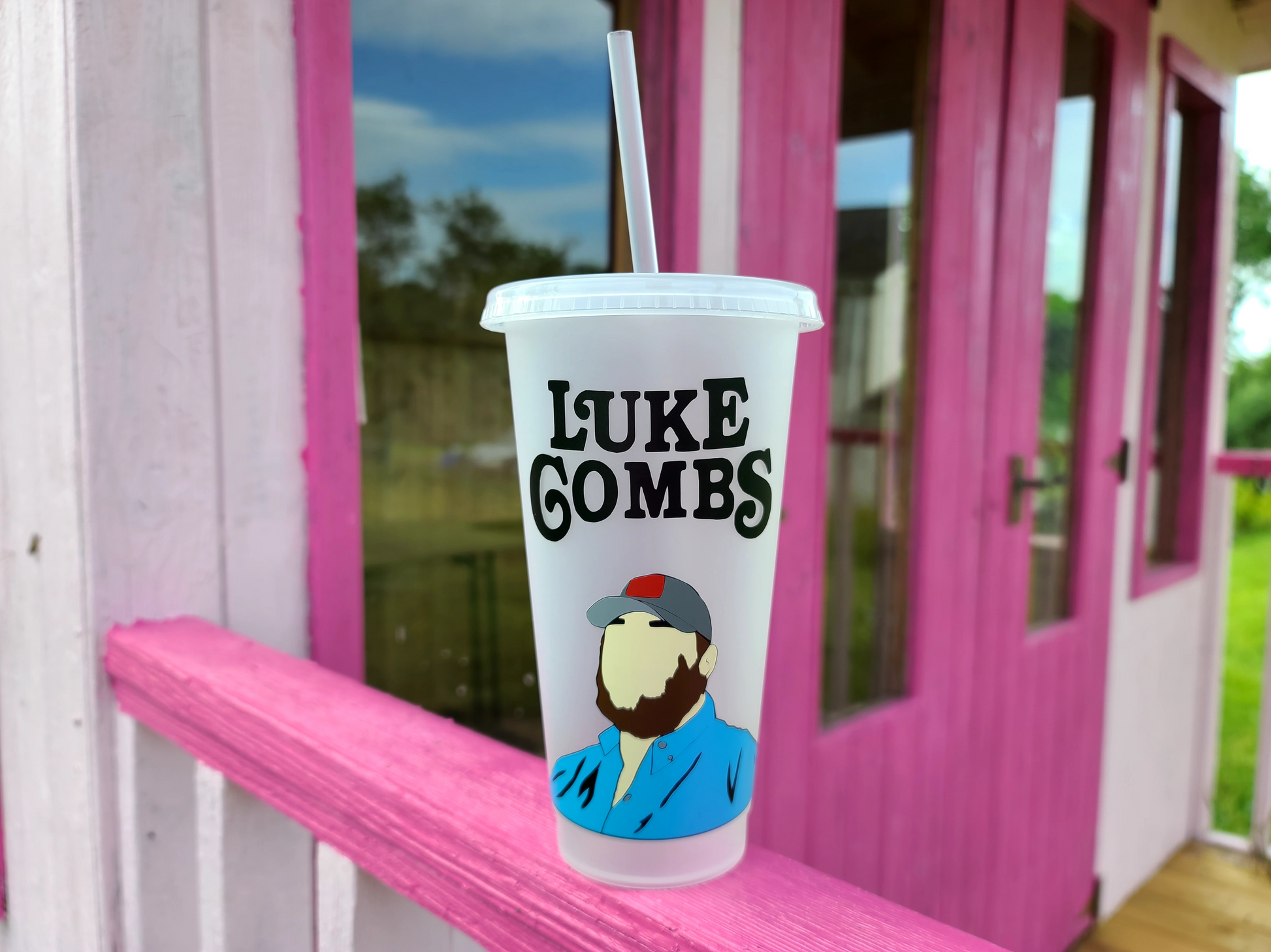 Luke Combs 24oz Cold Cup / Starbucks Custom Tumbler Cup / Personalised Country Music Concert Tickets / Reusable Quotes Cup Straw and Lid