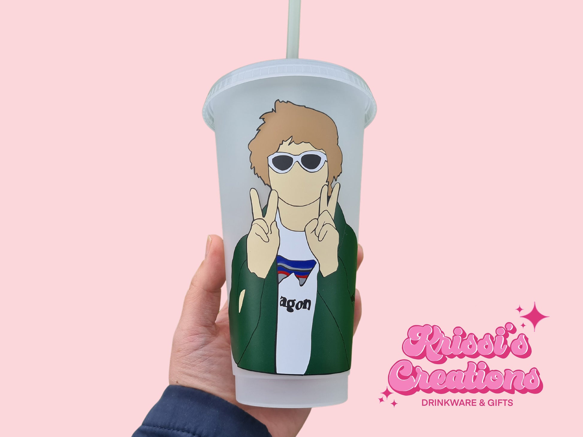 Lewis Capaldi 24oz Cold Cup / Starbucks Style Custom Tumbler Cup / Personalised Music Concert Tickets / Reusable Quotes Cup Straw and Lid