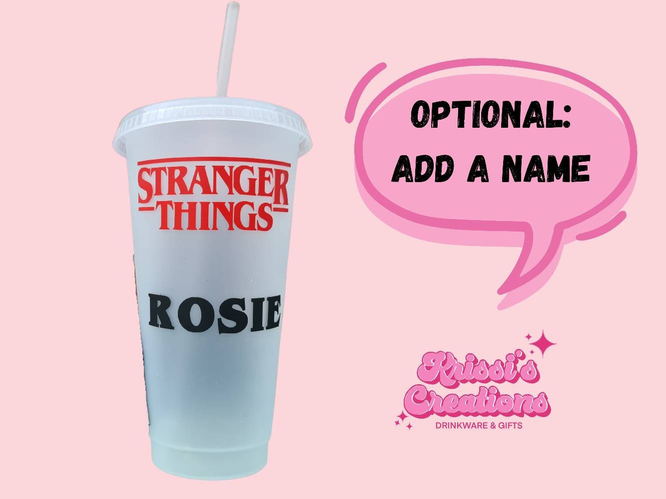 Dustin Henderson 24oz Cold Cup / Starbucks Custom Tumbler Cup / Personalised Stranger Things / Reusable Quotes Cup Straw and Lid Gift