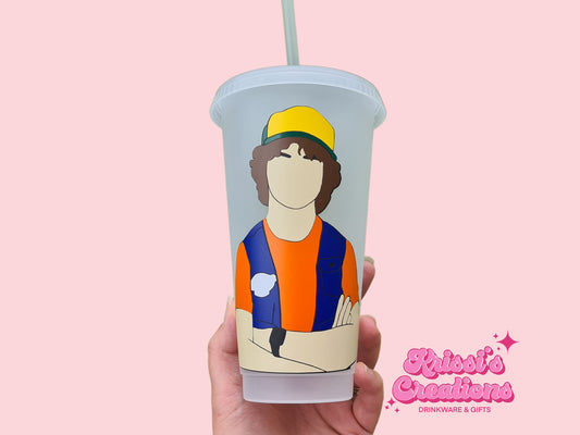 Dustin Henderson 24oz Cold Cup / Starbucks Custom Tumbler Cup / Personalised Stranger Things / Reusable Quotes Cup Straw and Lid Gift