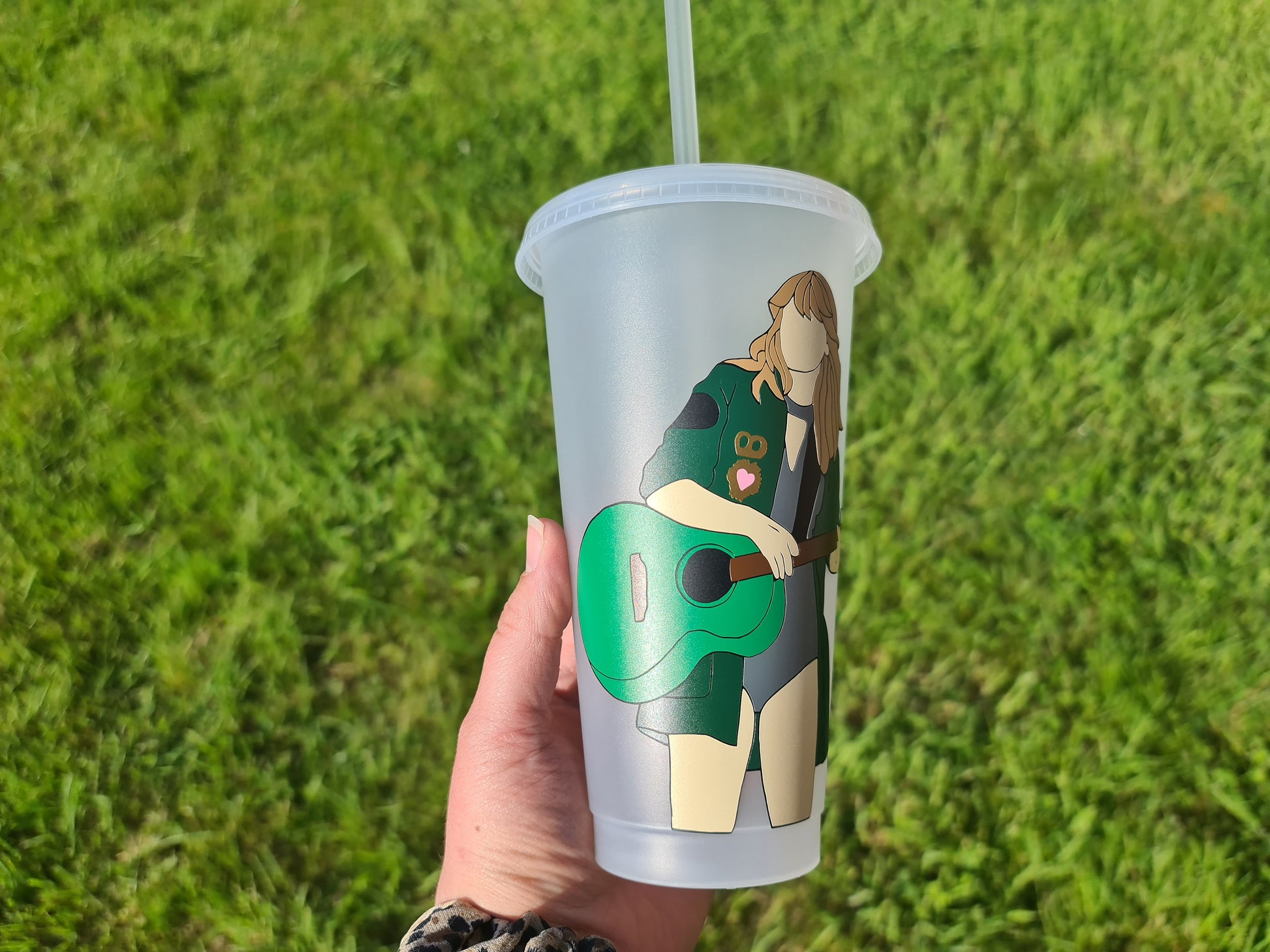 Taylor Swift tumbler with lid and straw